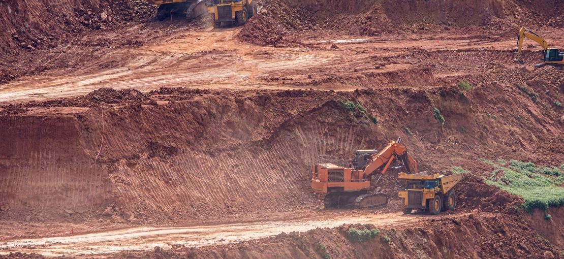 Coal mining. The truck transporting coal, Thailand.